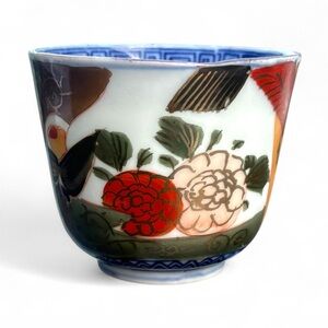 Antique Chinese Imiri Akae Enamel Porcelain Tea Sake Cup Arita Ware 19th Century